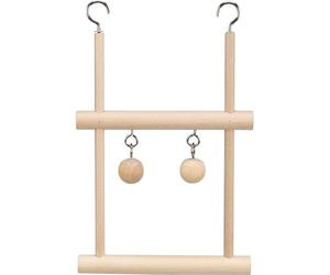 Trixie Balançoire Trapèze en Bois avec Deux Cloches, 12 x 20 cm