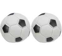 TRIXIE Ballon de Foot pour Chien, 3436, Vinyle, ø 10cm, avec Son, Gris/Noir (Lot de 2)