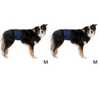 Trixie Bandeau ventral pour Chien mâle Bleu foncé 45-55 cm (Lot de 2)