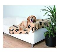 Trixie Couverture pour chien Barney doublée polaire beige motif pattes 150 × 100 cm G