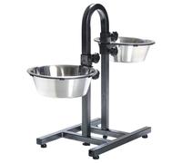 Trixie Barre de Chien Hauteur Réglable 2 X 2,8l Inox, Hochet Protection, 24 CM