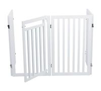 trixie Barrière avec Porte pour Chien Blanc 60-160 x 81 cm