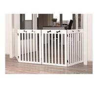 Trixie Barrière pour chiens MDF 4 parties Blanc 60-160 x 75 cm