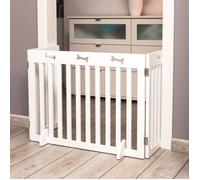 TRIXIE Barrière de sécurité ajustable - 3 pièces - 60/160 x61 cm - Blanc - Pour chien