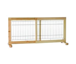 TRIXIE Barrière pour chiens Bois de bouleau vernis ajustable 65-108 cm