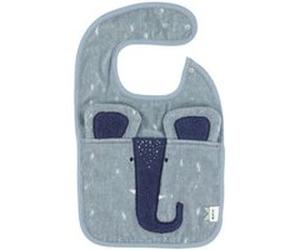 Trixie bavoir Mrs. Elephant44 x 26 cm coton biologique bleu Blauw G
