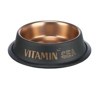 TRIXIE BE Nordic 24303 Gamelle Moderne en Acier Inoxydable avec revêtement en Caoutchouc antidérapant pour Petits Chiens 200 ML Noir/Bronze Diamètre 15 cm