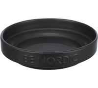 Trixie BE Nordic 24522 Gamelle Plate en céramique avec revêtement en Caoutchouc antidérapant pour Petits Chats Noir Ø 16 cm 300 ML