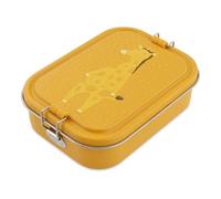 Trixie Boîte à goûter en acier inoxydable pour maternelle, en silicone | Grande boîte à déjeuner en métal plate pour enfants à partir de 2 ans, cadeau personnalisé pour fille
