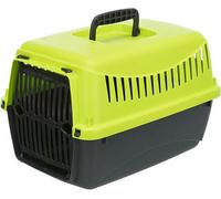 Trixie Boîte de transport CAPRI XXS : 26 x 25 x 39cm, max. jusqu'à 4 kg - anthracite/vert