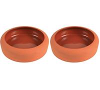 Trixie Bol céramique à Bord Arrondi 500 ML Terre Cuite (Lot de 2)