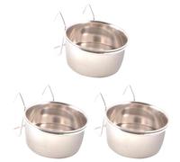 Trixie Bol en Acier Inoxydable avec Support 150 ML (Lot de 3)