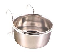 Trixie Écuelle inox avec support – 300 ml Ø9 cm – pour perroquet et perruche