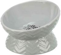 Trixie Bol en céramique, forme ergonomique, 0,35 l / 17 cm, gris