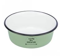 TRIXIE Gamelle, en émail/Acier INOX, 1,9 l/ 21 cm, Vert - 25213