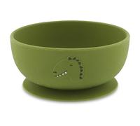 Trixie Bol en Silicone avec Ventouse Mr. Dino - Gamelle antidérapante pour bébé - Base d'aspiration puissante pour des Repas sans désordre - Doux, Durable et Facile à Nettoyer - Parfait pour Le