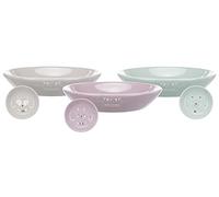 Trixie Bol plat junior céramique 25128 250 g, Blanc/Rose/Vert