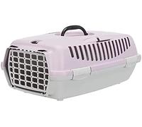 TRIXIE Box de Transport Capri 1 - XS - 32 x 31 x 48 cm - Gris Clair et Mauve - pour Chien