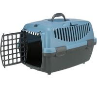 TRIXIE Box de transport Capri 1 - XS : 32x31x48 cm - Gris clair et bleu - Pour chien et chat