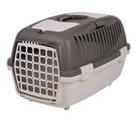 TRIXIE Box de transport Capri 2 - XS-S : 37x34x55 cm - Gris clair et gris foncé - Pour chien et chat
