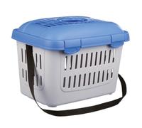 Cage de transport Trixie Capri pour chien, chat et rongeur - gris clair/ turquoise (l 44 x P 33 x H 32 cm)