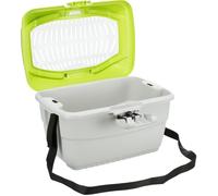 TRIXIE Box de transport Mini-Capri 40 × 22 × 30 cm gris clair/vert pour rongeurs