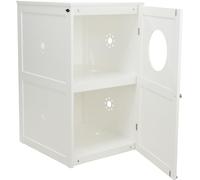 Maison pour chats avec 2 étages 53 × 90 × 58 cm blanc