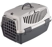 Trixie - Cage Transport Chien/chat - Capri 1 - 32 X 48 Cm - Gris Clair Et Foncé