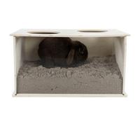 Trixie Caisse de Sable pour Lapin 58x30x38 CM Bois Avec Acrylscheibe Intérieur