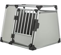 TRIXIE Caisse de transport pour chiens Aluminium en argent - L : 91 × 75 × 84 cm, caisse pour chien stable et silencieuse avec côtés biseautés, fermeture de sécurité & tapis de sol antidérapant- 39344