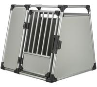 TRIXIE Caisse de transport pour chiens Aluminium en argent - XL : 91 × 85 × 89 cm,caisse pour chien stable et silencieuse avec côtés biseautés,fermeture de sécurité & tapis de sol antidérapant - 39346