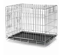 Box pour chien TRIXIE Home - Taille M : 78 x 62 x 55 cm - hébergement temporaire à la maison - 1 porte à l'avant et 1 sur le côté - pliable - bac de sol - 3923