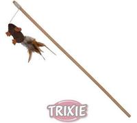 Trixie Canne à pêche souris en peluche avec plumes