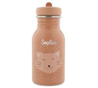 Trixie Cat Gourde, pour enfant, avec nom, 350 ml, motif chat, bouteille de 350 ml