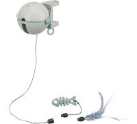 TRIXIE Catch It Jeu pour chats à fixer - le jouet sur le ruban monte et descend - arrêt automatique - fonctionne sur piles - plastique - gris - 10 x 10 x 14 cm - 46021