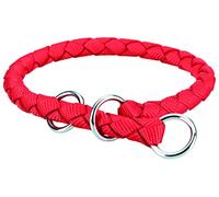 TRIXIE Cavo Collier anti-traction - empêche de tirer fort - sangle tressée - tour de cou 39 - 45 cm - rouge - 143803