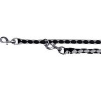 TRIXIE Cavo Laisse en V noir/argent S-M 2m/Ø12mm Chien