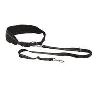 Trixie Ceinture ventrale avec laisse 75-120 cm / 9 cm Noir pour chien