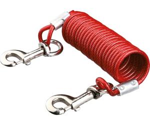 TRIXIE Cha ®ne d'attache, spirale, 5 m, pour chien, Red