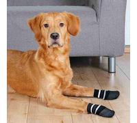 Trixie Chaussettes antidérapantes noires XS-S, 2 pièces pour chiens coton/Élasthanne
