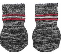 TRIXIE Chaussettes pour chien M-L - largeur pattes 4 cm - hauteur 11 cm - semelle antidérapante - coton avec élasthanne - lavable à 30 °C - gris - 19503