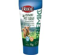 TRIXIE Chien Friandises PREMIO Chien Saucisse de foie avec chanvre 75g - Premium Friandises pour chiens sans gluten - sans céréales & sans sucre, délicieuse récompense pour l'entraînement & la maison 