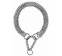Collier étrangleur, 3 rangs avec sécurité, 55 cm/2,5 mm, pour chien - avec sécurité