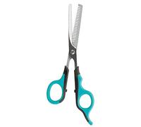 TRIXIE Ciseaux à effiler - Acier inoxydable - manche plastique caoutchouté - pour divers types de pelage - noir/bleu - 16 cm - 2352