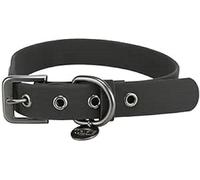 TRIXIE CityStyle 1971501 Collier pour Chien Taille M Tour de Cou 35-42 cm/20 mm Noir - Collier en PVC de Haute qualité pour Chiens de Petite et Moyenne Taille, réglable, imperméable et Facile à