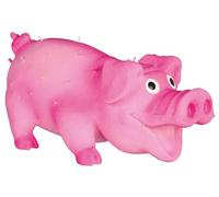 TRIXIE Cochon à poils - Jouet pour chien en latex - Avec voix - Rembourrage moelleux - Rose - 10 cm - 35190