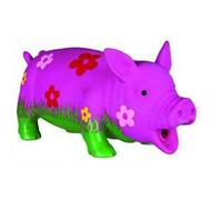 Trixie Cochon Avec Fleurs Avec Son Original Latex 20 Cm Pour Chien