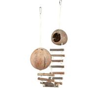Trixie – Maison en noix de coco pour hamsters – 100 x 13 cm – Double – Lot de 4