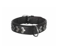 Trixie - Active collier avec design stylisé, en cuir - L-XL: 55-65 cm/40 mm, noir