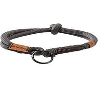 Trixie Collier Anti-Traction BE Nordic S-M Gris foncé/Marron - Collier Confortable pour Petits à Chiens de Taille Moyenne avec limiteur de Traction - Robuste & élégant